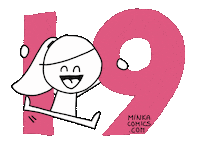 Happy Girl Sticker by Minka Comics