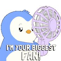 Big Fan Summer Sticker by Pudgy Penguins