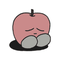 Apple Sad Face Sticker