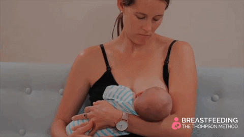 thethompsonmethod giphygifmaker baby milk breastfeeding GIF
