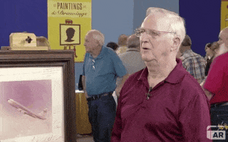 delayed reaction wow GIF by ANTIQUES ROADSHOW | PBS