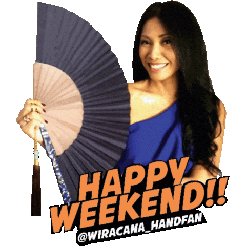 Happy Weekend Sticker by Wiracana Handfan