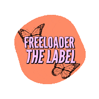Pink Orange Sticker by Freeloader The Label