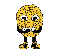 Brain Braniac Sticker by Sam Grinberg