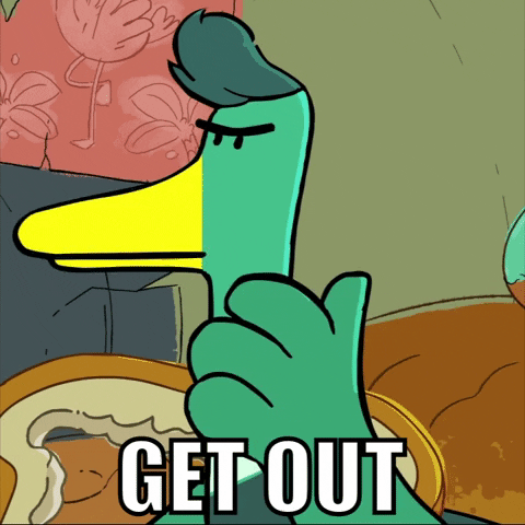 drunk get out GIF by Cartoon Hangover