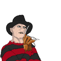 Die Freddy Krueger Sticker by Popcorn Gang