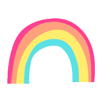 Happy Rainbow Sticker by Stephanie Ann Bagley