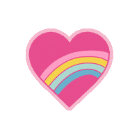 oshkoshkids love cute heart rainbow Sticker