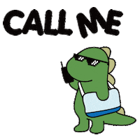akan_official swag dinosaur call call me Sticker