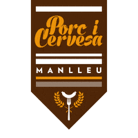 Manlleu beer porky porc cervesa Sticker