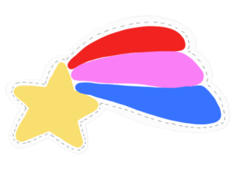 Shooting Star Rainbow Sticker