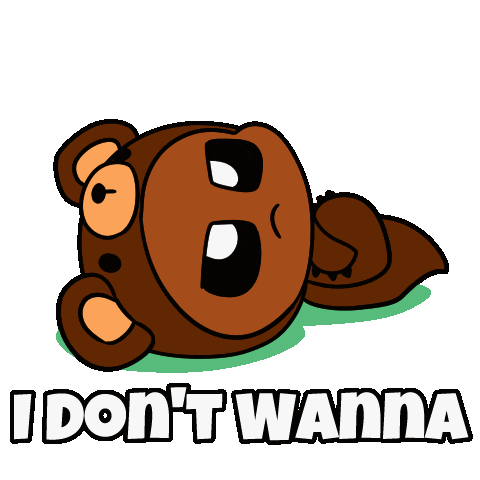 Nervous No Way Sticker by Christophers Genie