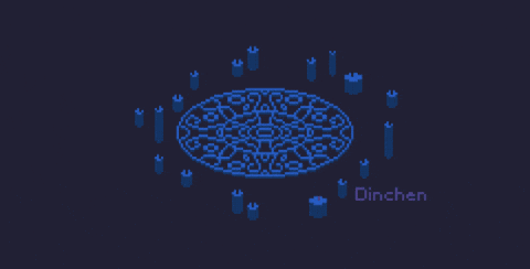 dinchenix giphygifmaker ghost pixel art witch GIF