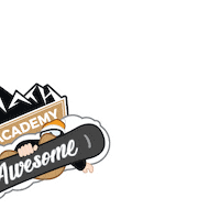 Awesome Riding Sticker by Math Academy Snowboard