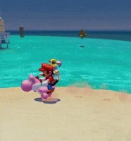 Super Mario Beach GIF