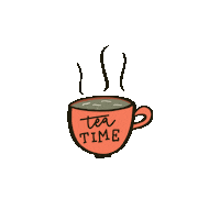 wildhippie tea lettering cozy tea time Sticker