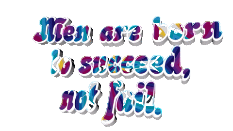 Men Are Bor To Succeed Not To Fail Sticker by OpticalArtInc.