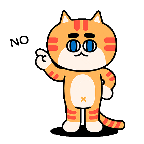 Cat No Sticker by 궁디팡팡 캣페스타