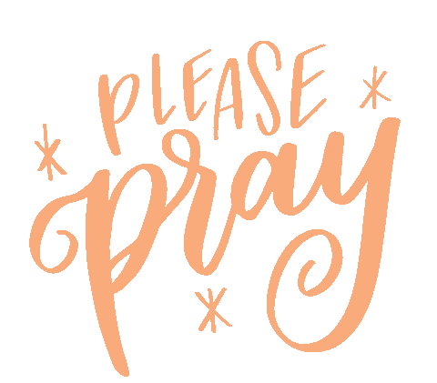 Lettering Pray Sticker