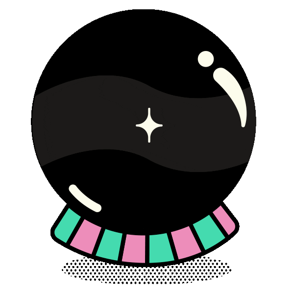 lacharbonne giphyupload stars magic ball Sticker