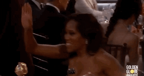 high five regina king GIF by Golden Globes