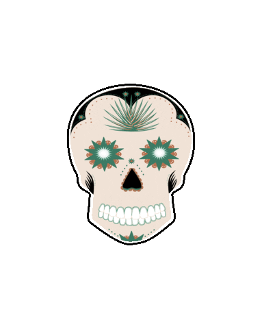 Day Of The Dead Halloween Sticker by El Tequileño