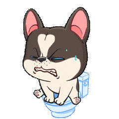 Angry French Bulldog Sticker by UpStudiosWorld