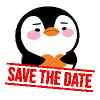 Save The Date Penguin Sticker by enchantesg