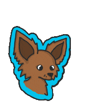 hattiekin walk cute dog chihuahua pomeranian Sticker