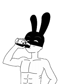 Rabbit Drinking Sticker by Tokki Group