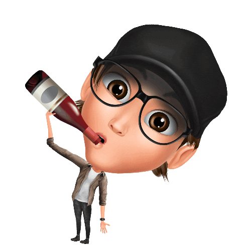 Wine Chug Sticker by Genies