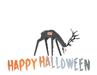happy trick or treat Sticker by Fox & Co Design