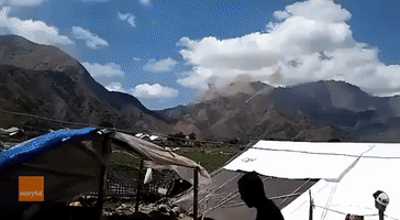 Lombok Earthquake Triggers Mountain Landslides