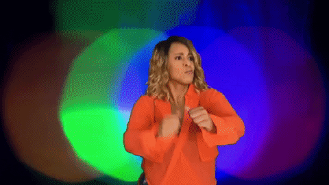 ComedianHollyLogan giphygifmaker happy dance party GIF