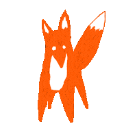 Fox Orange Sticker by MarionMenardi