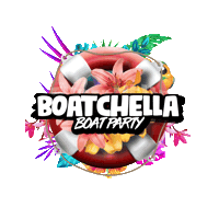 Boatchella party logo friends brand Sticker