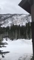 Avalanche Damages Homes in Ketchum, Idaho