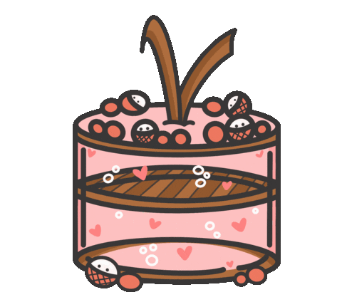 Cake Valentines Sticker by Lychee the Label