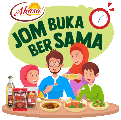 akasa_malaysia giphyupload buka puasa berbuka akasaraya Sticker