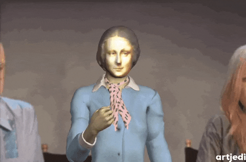 artjedi classicmotionart artjedi monalisa sparkle monalisa in your face GIF