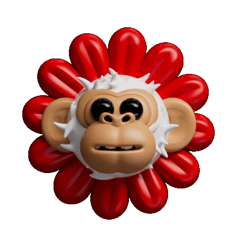 Red Eye Monkey Sticker by Evan Hilton