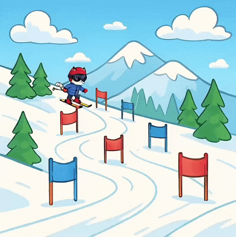 Ski Downhill Skiing GIF by Hero Galaxy NFT