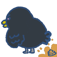 Angry Spotted Dove Sticker by SOWINGHONG