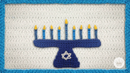 Candles Menorah GIF by Hallmark Gold Crown