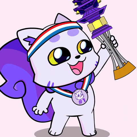 First Place Win GIF by Lucky Kat Studios