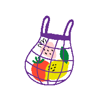 reimagineco fruit bag sustainability sustainable Sticker