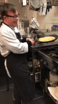 Chef With Down Syndrome Lands Pancake Flip