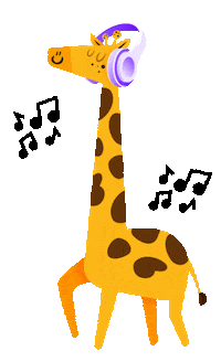 OGirafinha music musica girafa music time Sticker