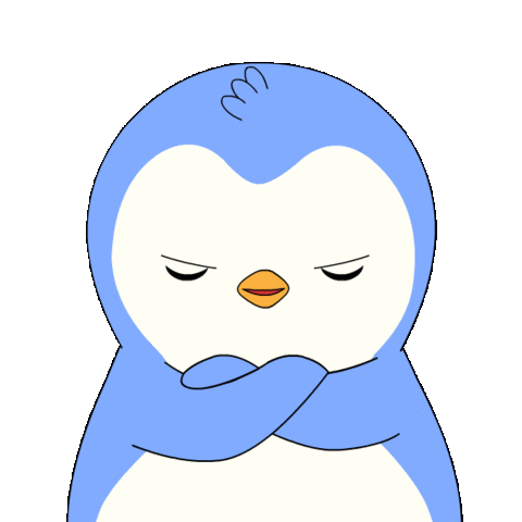 Yeah Right No Sticker by Pudgy Penguins