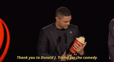 Trevor Noah Thank You To Donald J Trump For The Comedy GIF by MTV Movie & TV Awards